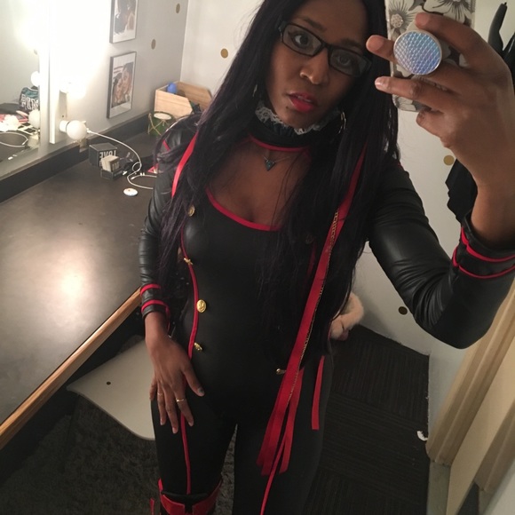 Forplay Other - 🎃Keyhole Black Catsuit w/ Red Trim🎃
